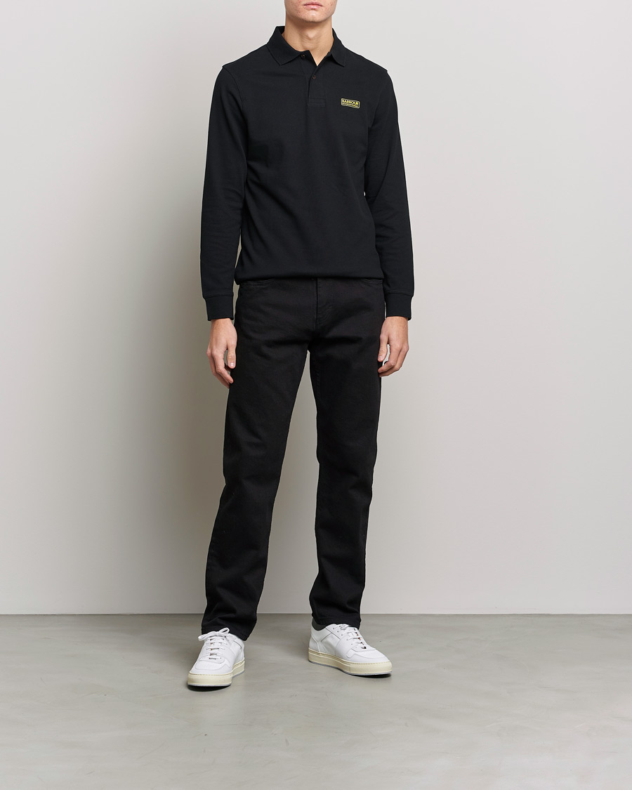 Herr | Tröjor | Barbour International | Essential Long Sleeve Polo Black