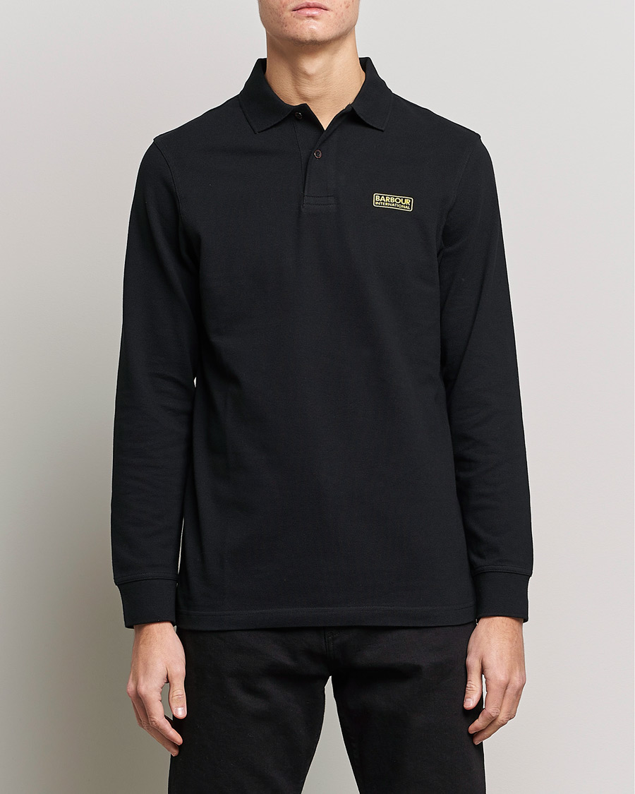 Herr | Tröjor | Barbour International | Essential Long Sleeve Polo Black