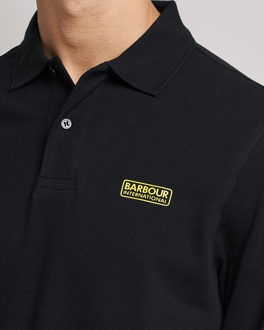 Herr | Tröjor | Barbour International | Essential Long Sleeve Polo Black