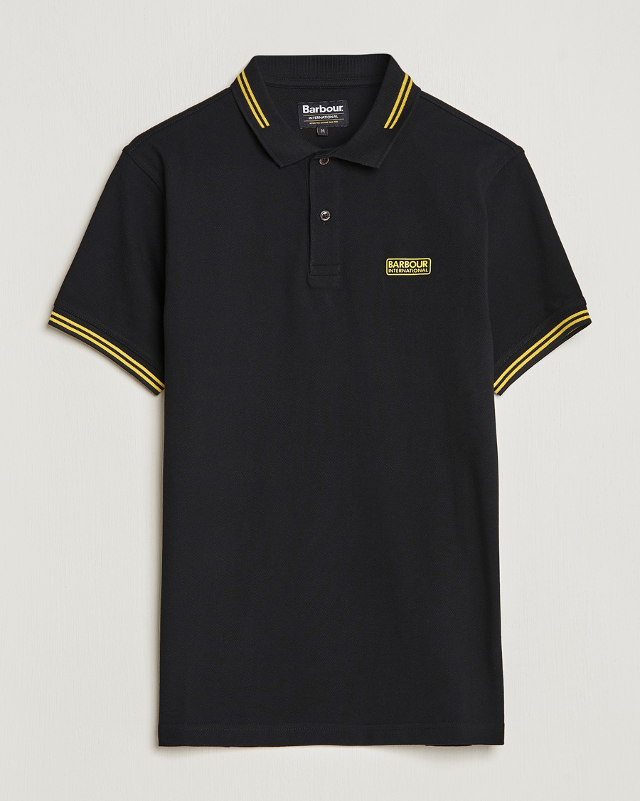 Herr | Pikéer | Barbour International | Essential Tipped Polo Black