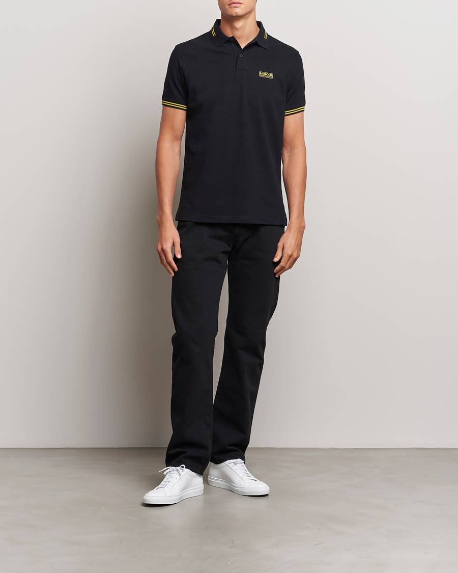 Herr | Pikéer | Barbour International | Essential Tipped Polo Black