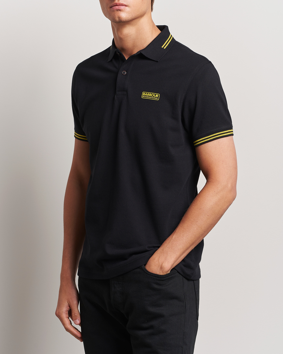 Herr | Pikéer | Barbour International | Essential Tipped Polo Black