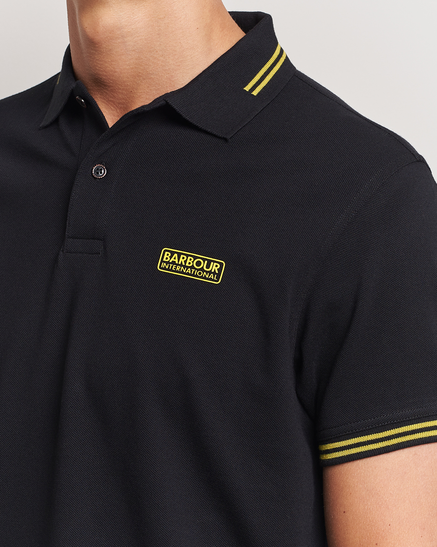 Herr | Pikéer | Barbour International | Essential Tipped Polo Black