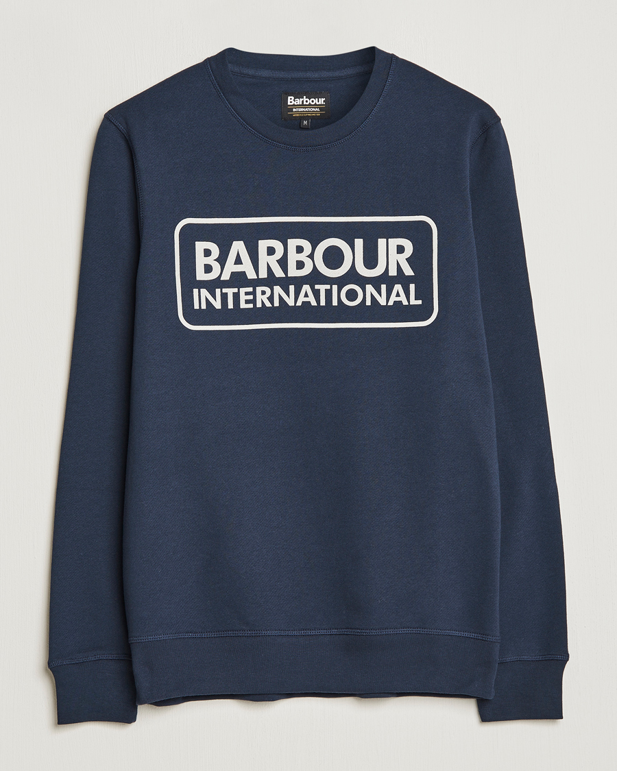Herr |  | Barbour International | Large Logo Sweatshirt Navy