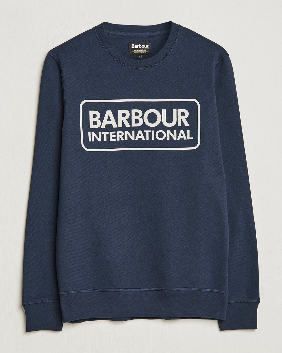 Herr | Tröjor | Barbour International | Large Logo Sweatshirt Navy