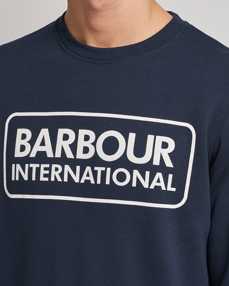 Herr | Tröjor | Barbour International | Large Logo Sweatshirt Navy