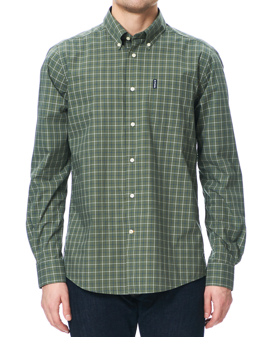 Herr | | Barbour Lifestyle | Tailored Fit Check 16 Shirt Olive