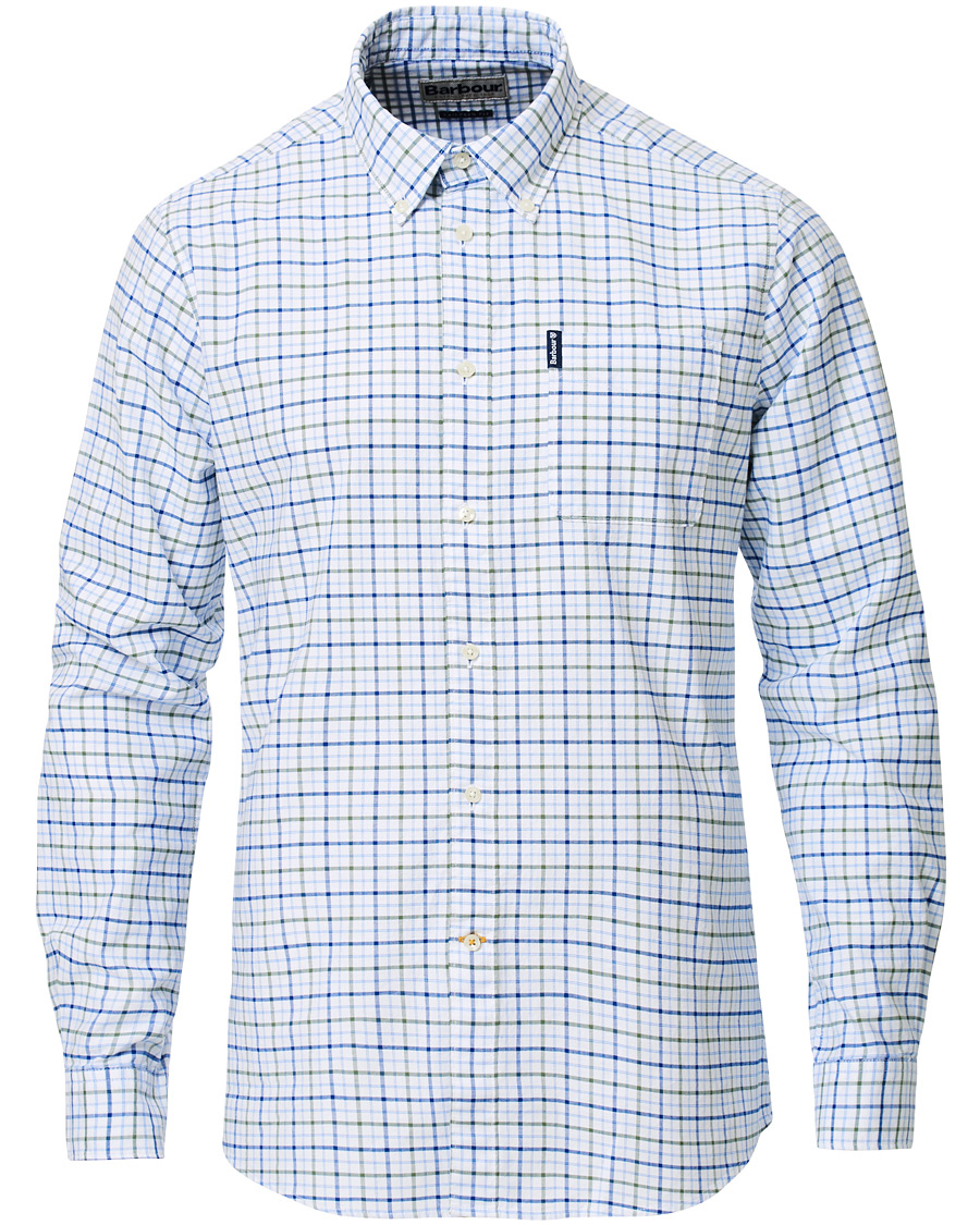 Herr | Skjortor | Barbour Lifestyle | Tailored Fit Check 17 Shirt White/Olive