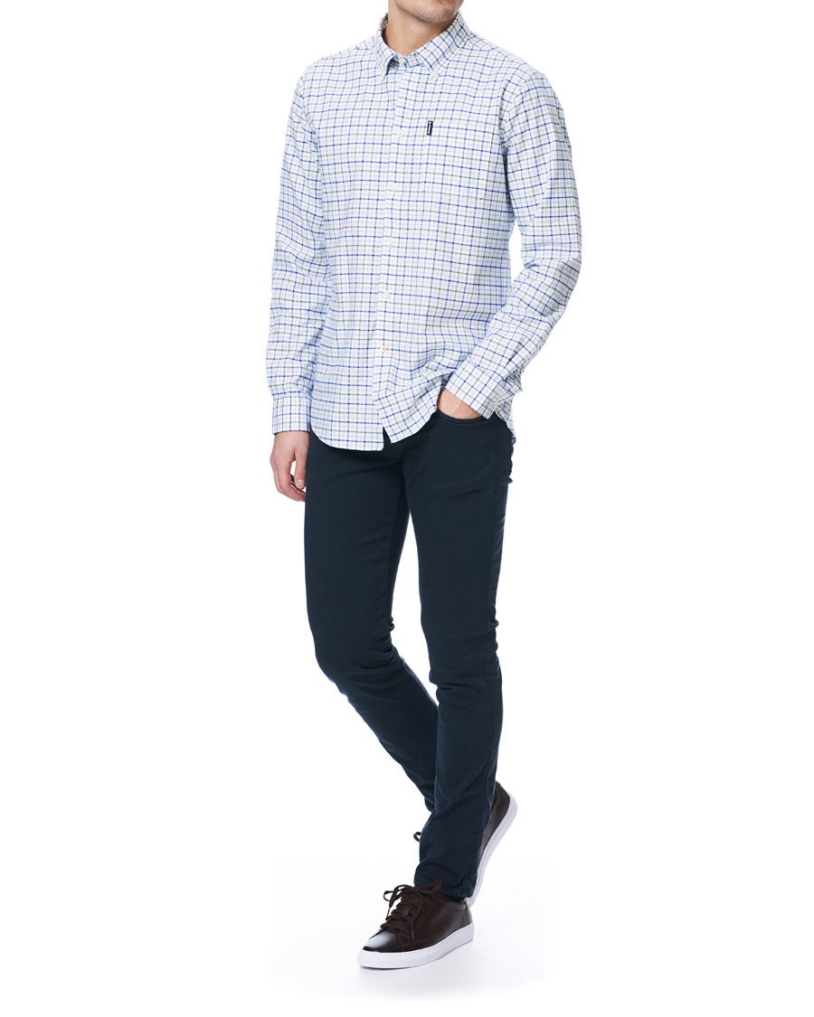 Herr | Skjortor | Barbour Lifestyle | Tailored Fit Check 17 Shirt White/Olive