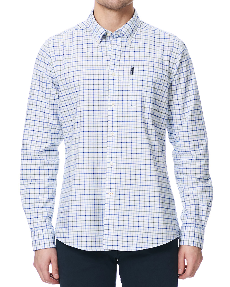 Herr | Skjortor | Barbour Lifestyle | Tailored Fit Check 17 Shirt White/Olive