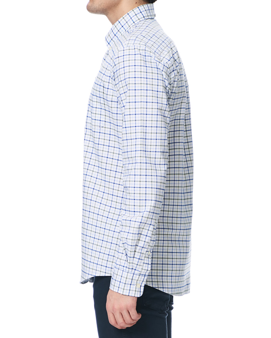 Herr | Skjortor | Barbour Lifestyle | Tailored Fit Check 17 Shirt White/Olive