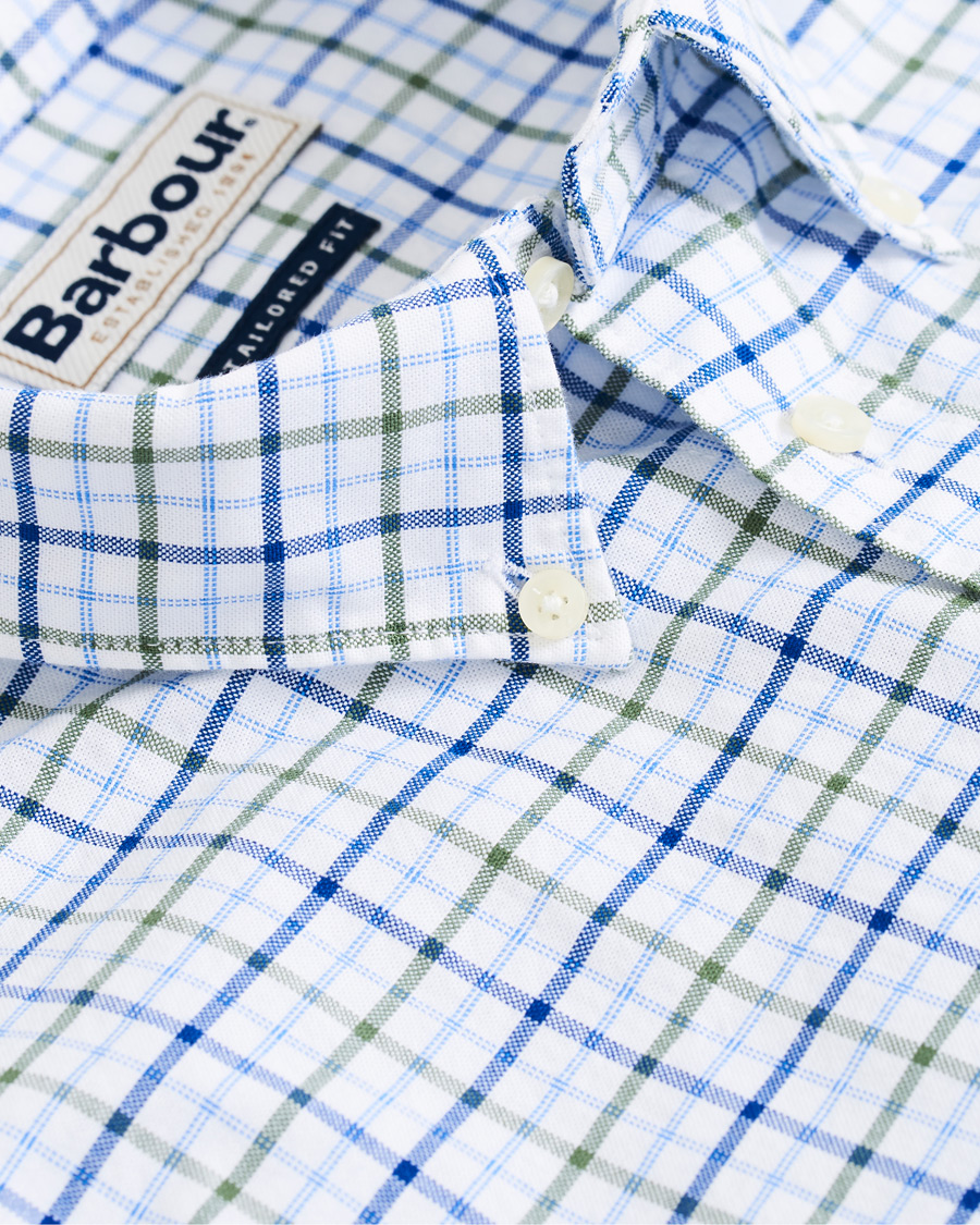 Herr | Skjortor | Barbour Lifestyle | Tailored Fit Check 17 Shirt White/Olive