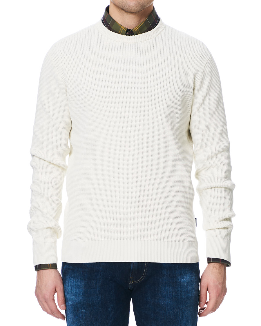 Herr | | Barbour Lifestyle | Fjord Crew Neck Ecru
