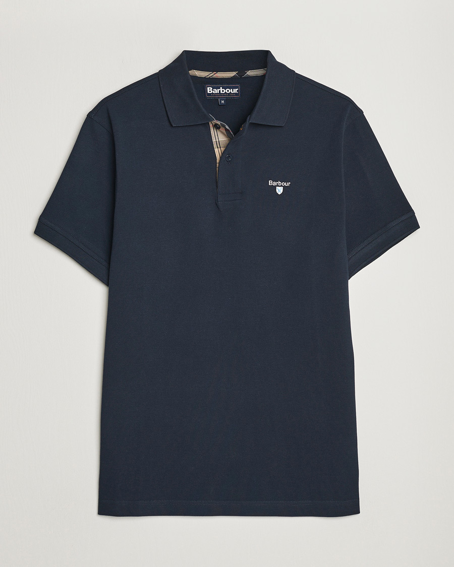 Herr | Pikéer | Barbour Lifestyle | Tartan Pique Polo Navy