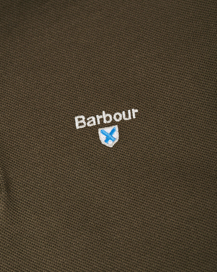 Herr | Pikéer | Barbour Lifestyle | Tartan Pique Polo Dark Olive