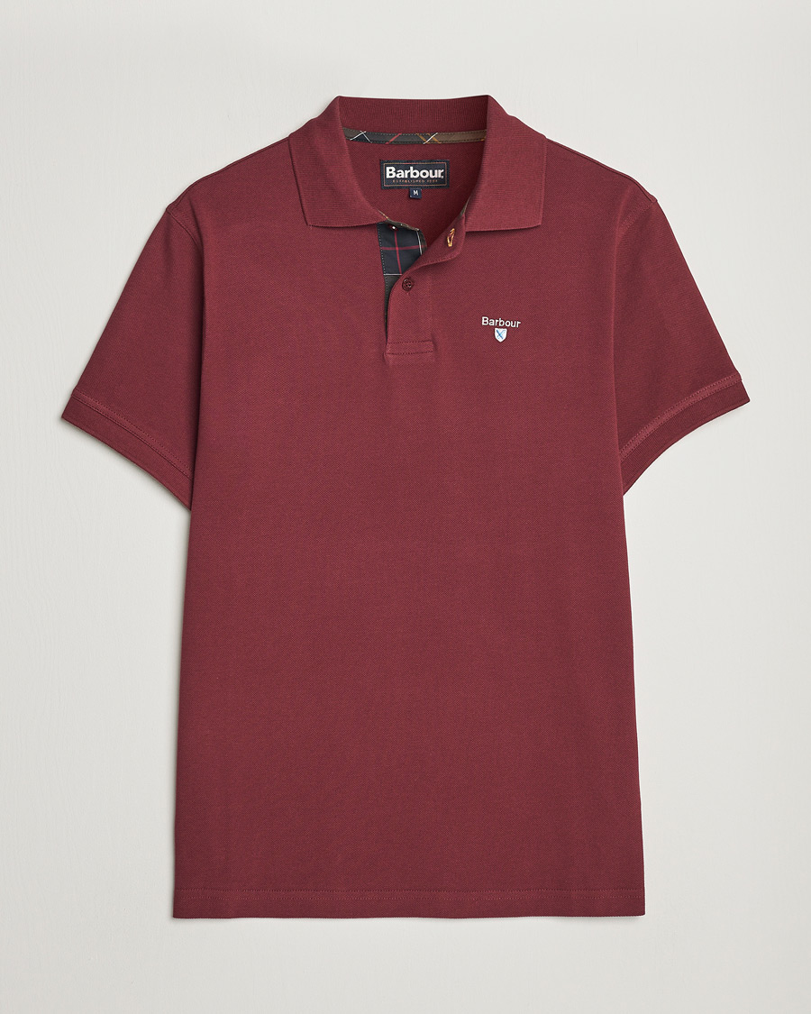 Herr | Pikéer | Barbour Lifestyle | Tartan Pique Polo Ruby