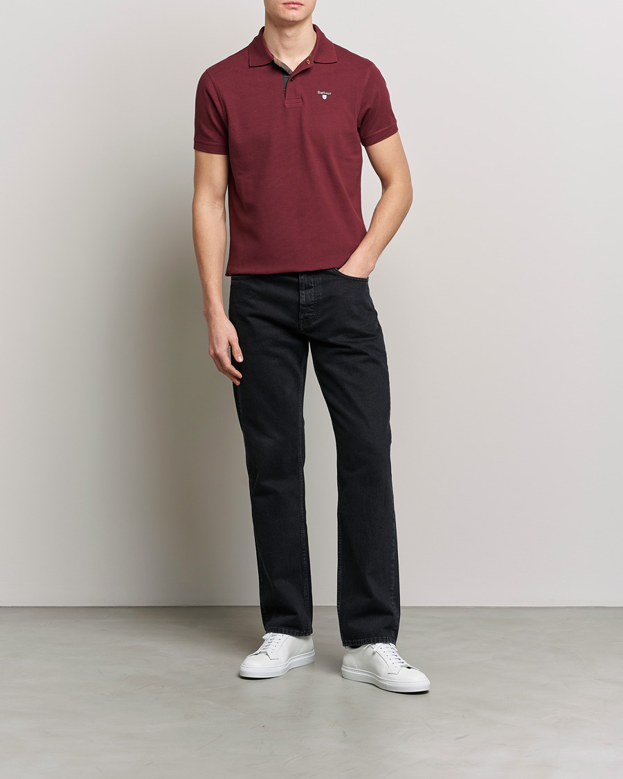 Herr | Pikéer | Barbour Lifestyle | Tartan Pique Polo Ruby