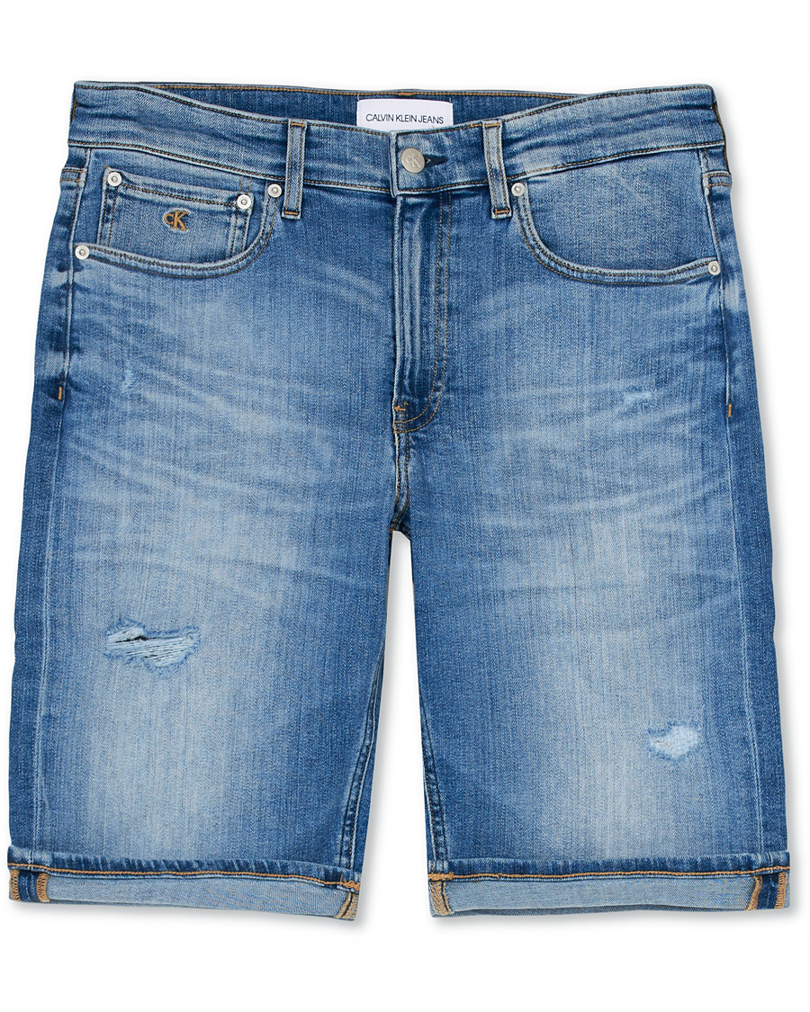 Herr | Shorts | Calvin Klein Jeans | Regular Fit Destroyed Shorts Bright Blue
