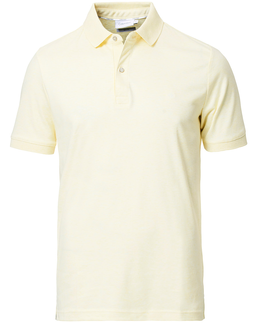 Herr | Pikéer | Calvin Klein | Slim Fit Soft Interlock Polo Pastel Yellow Heather