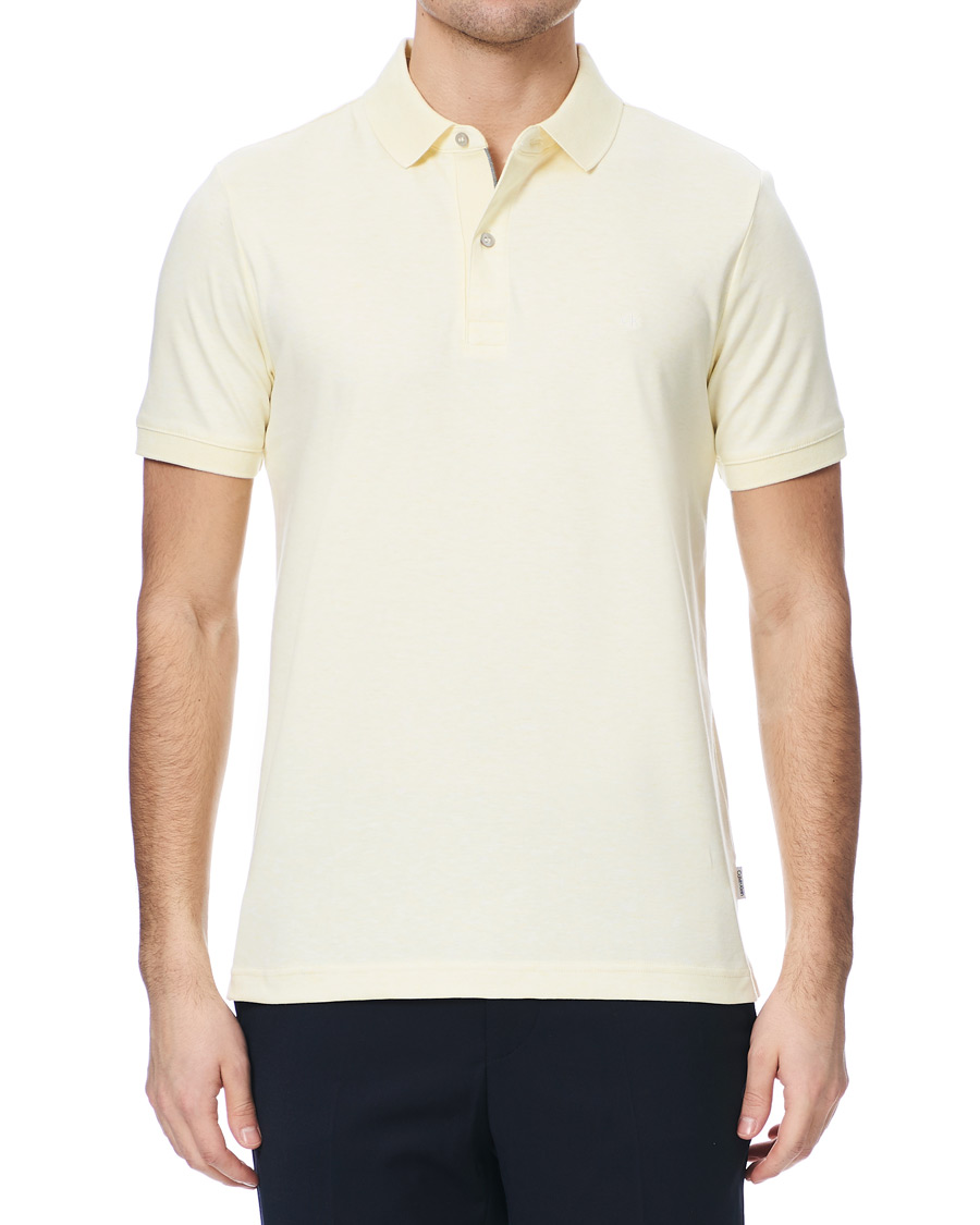 Herr | Pikéer | Calvin Klein | Slim Fit Soft Interlock Polo Pastel Yellow Heather