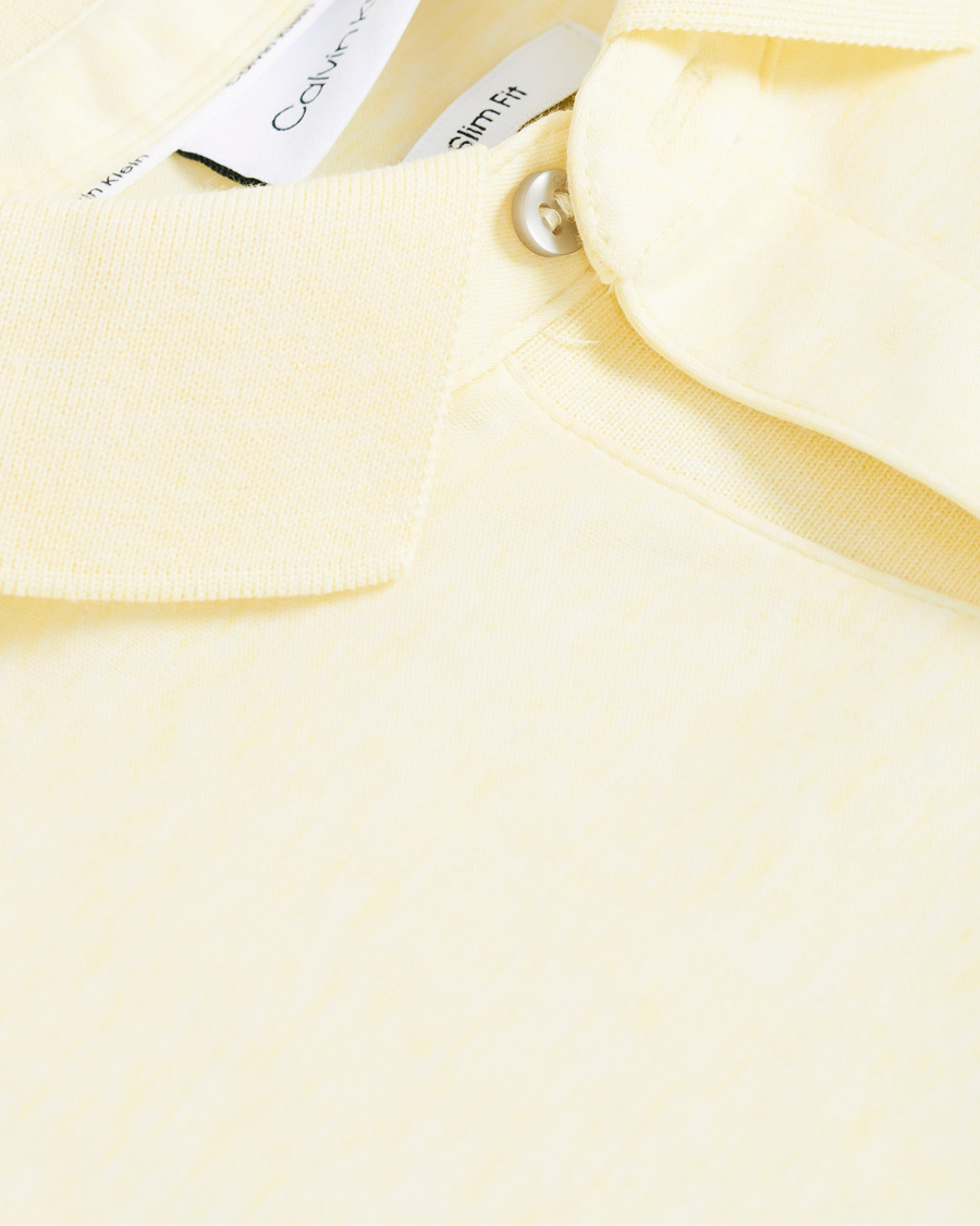 Herr | Pikéer | Calvin Klein | Slim Fit Soft Interlock Polo Pastel Yellow Heather