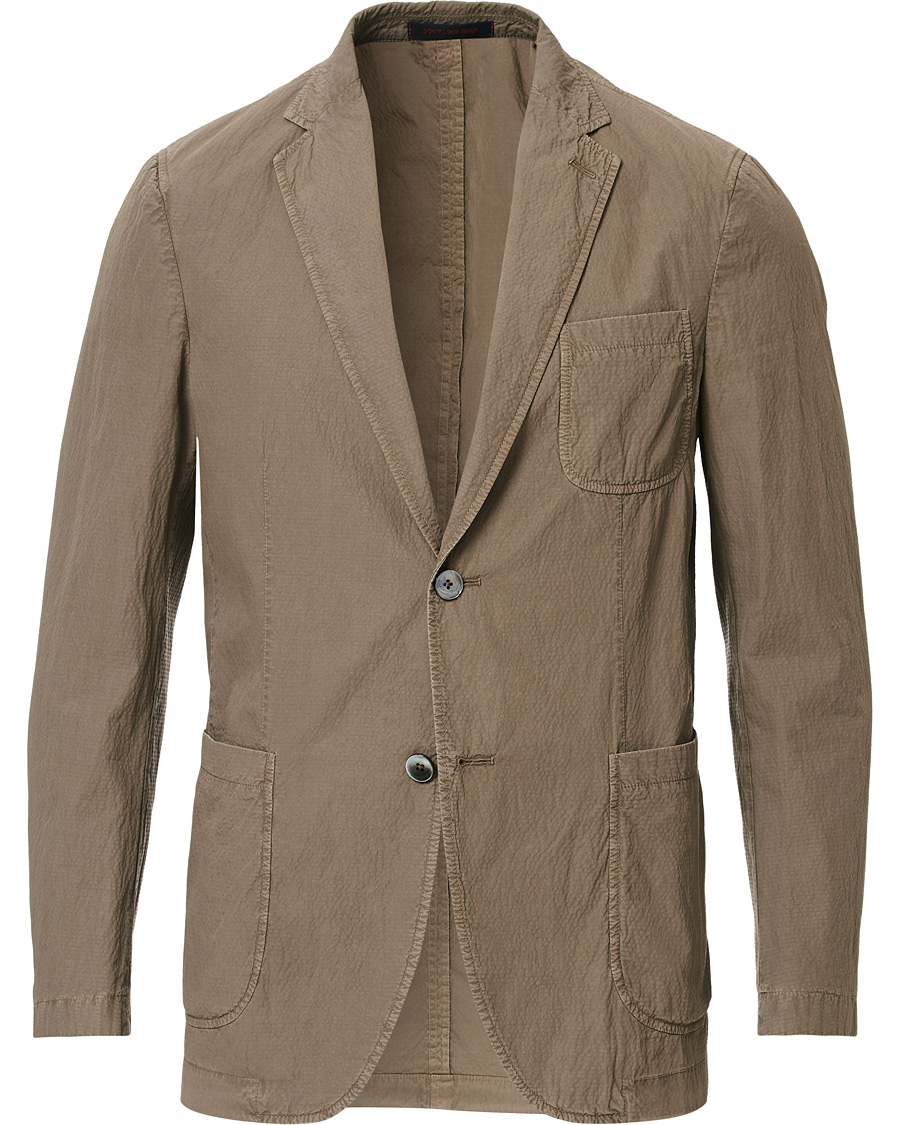 Herr | Kavajer | The Gigi | Soft Seersucker Blazer Olive