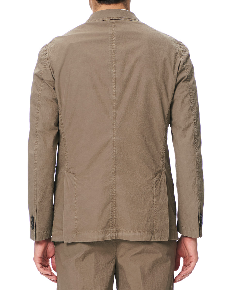 Herr | Kavajer | The Gigi | Soft Seersucker Blazer Olive