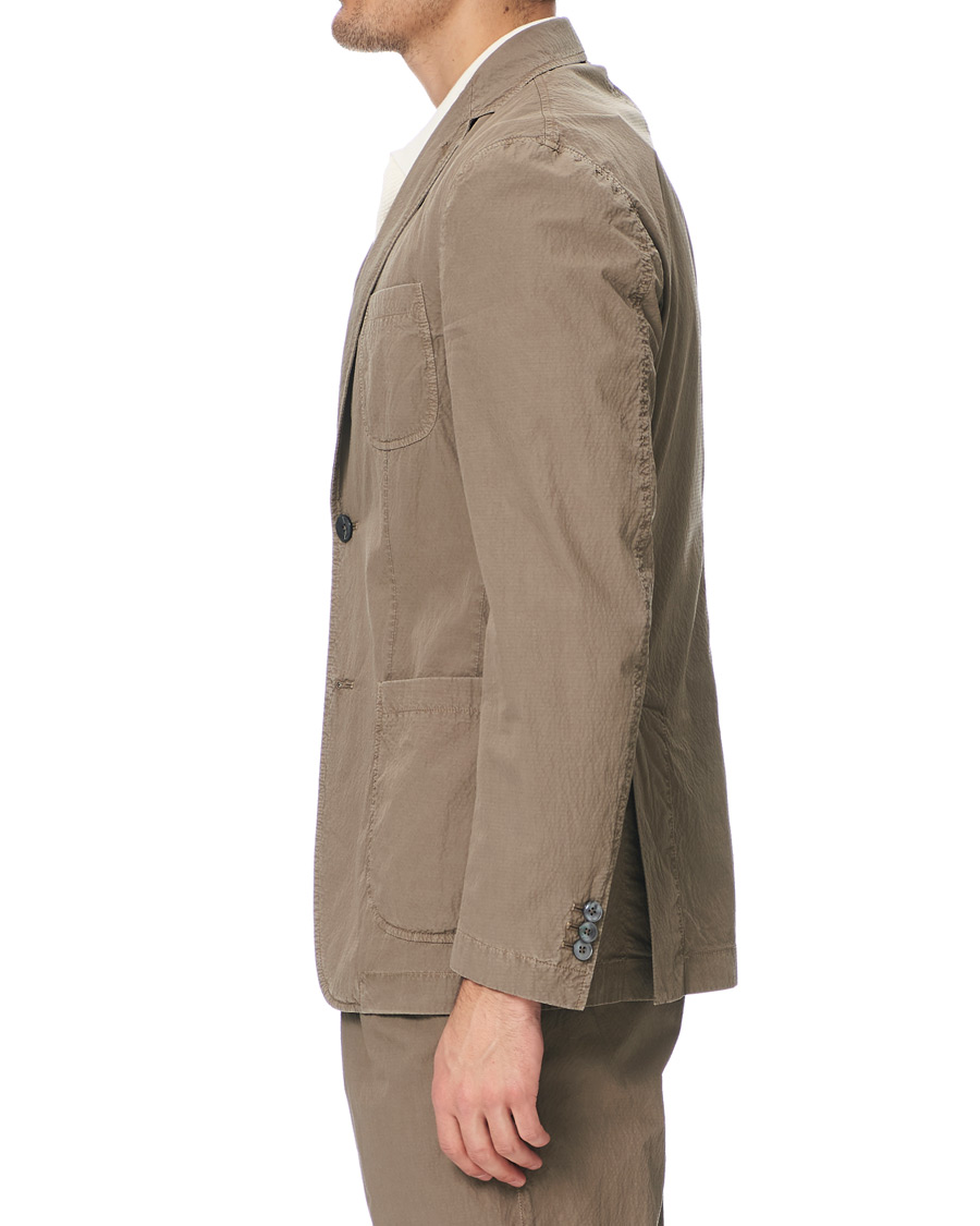 Herr | Kavajer | The Gigi | Soft Seersucker Blazer Olive