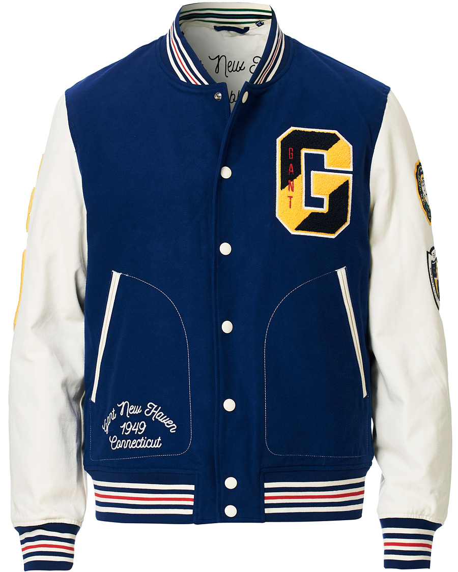 Herr | Jackor | GANT | Spring Varsity Jacket Deep Blue