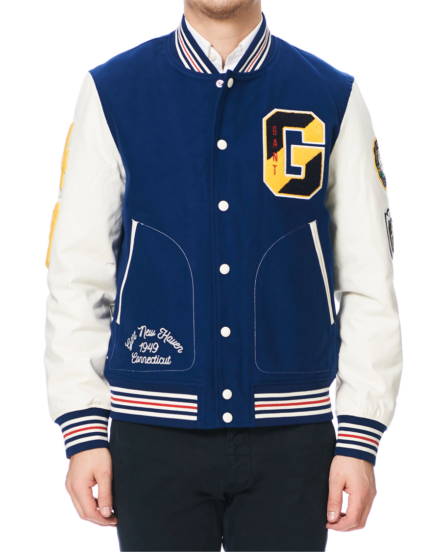 Herr | Jackor | GANT | Spring Varsity Jacket Deep Blue