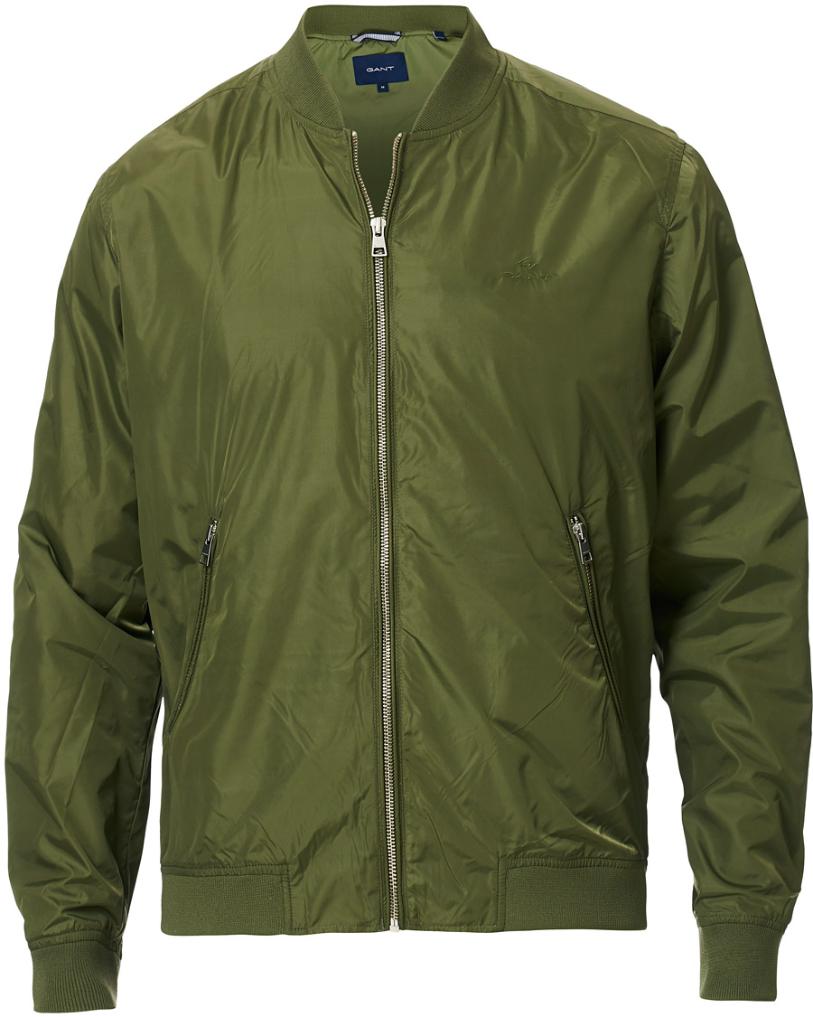 Herr | Jackor | GANT | Airy Nylon Bomber Four Leaf Green