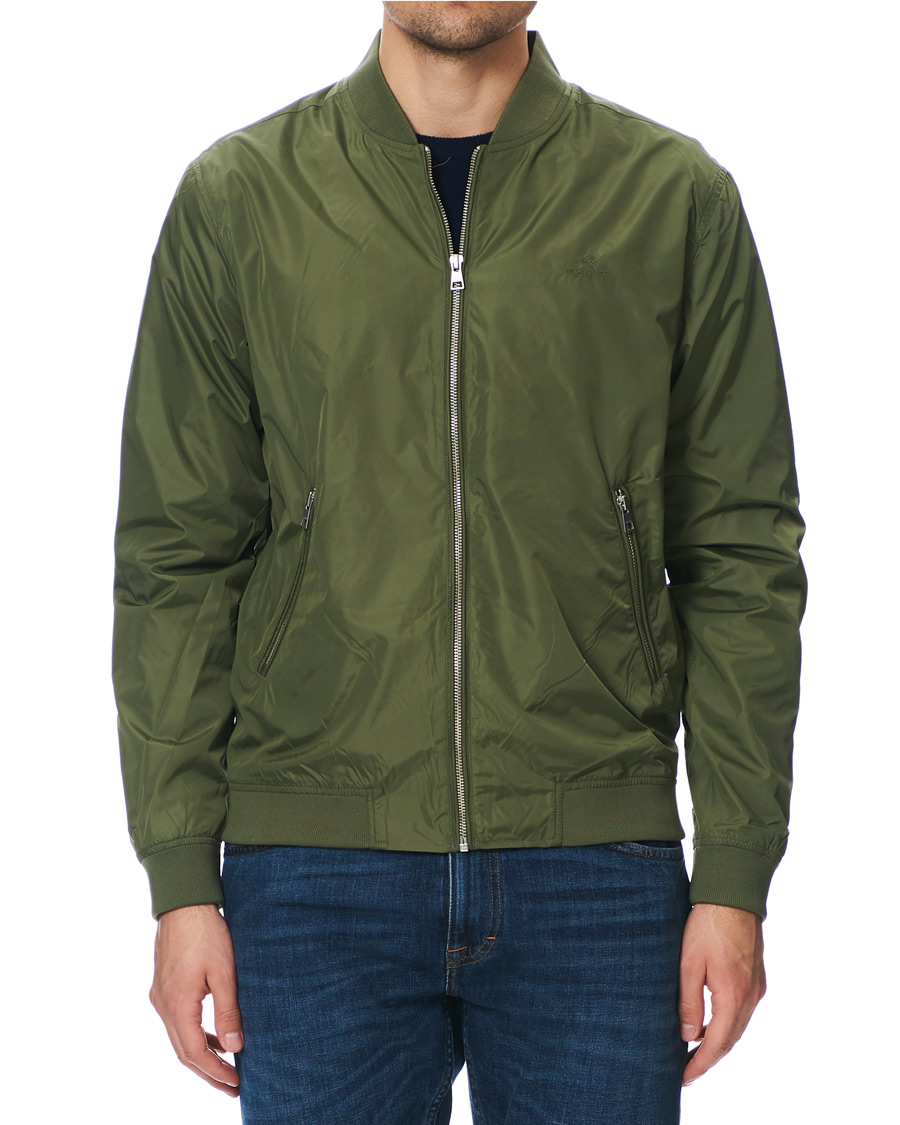 Herr | Jackor | GANT | Airy Nylon Bomber Four Leaf Green