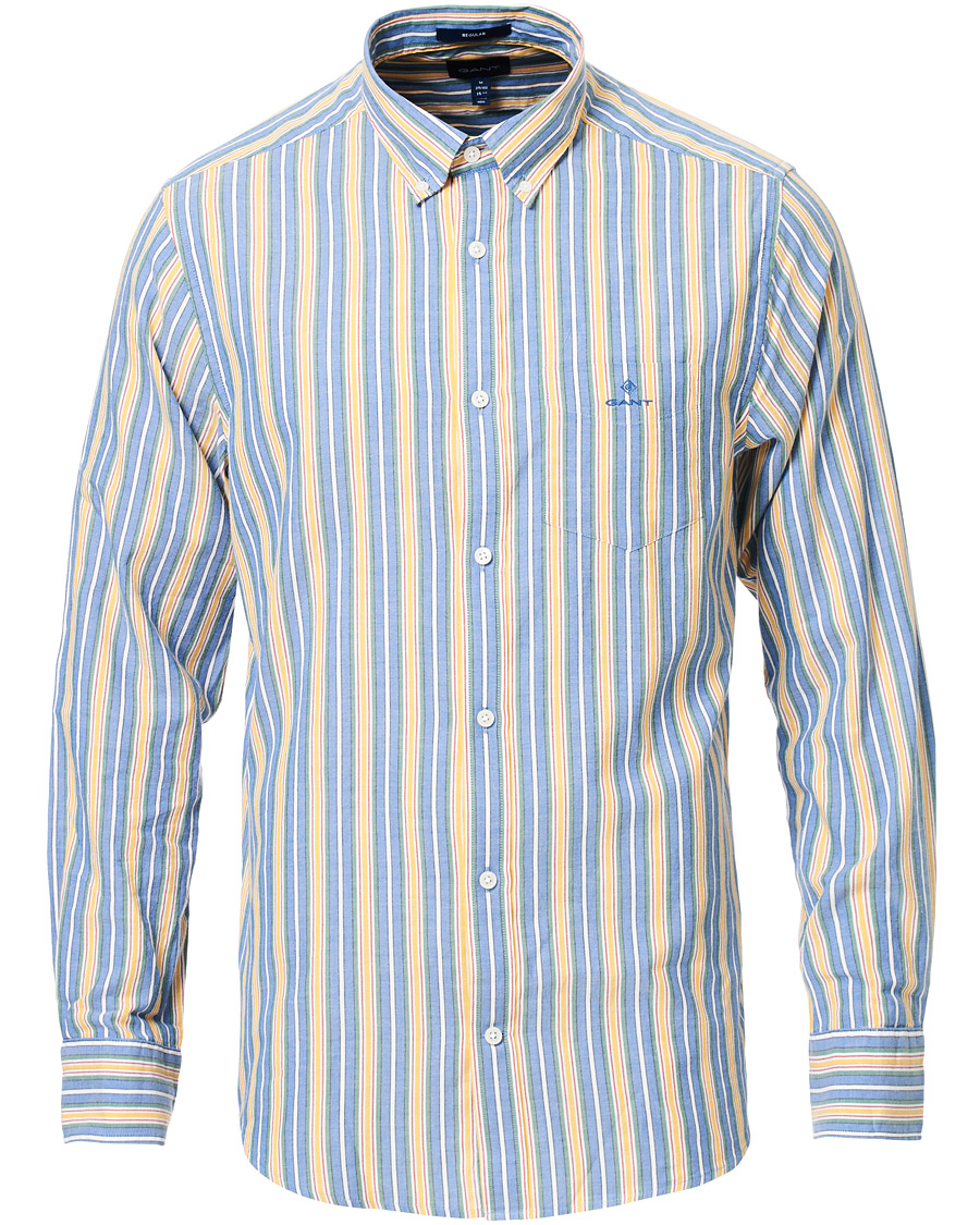 Herr | Skjortor | GANT | Windblown Oxford Stripe Shirt Bright Cobolt