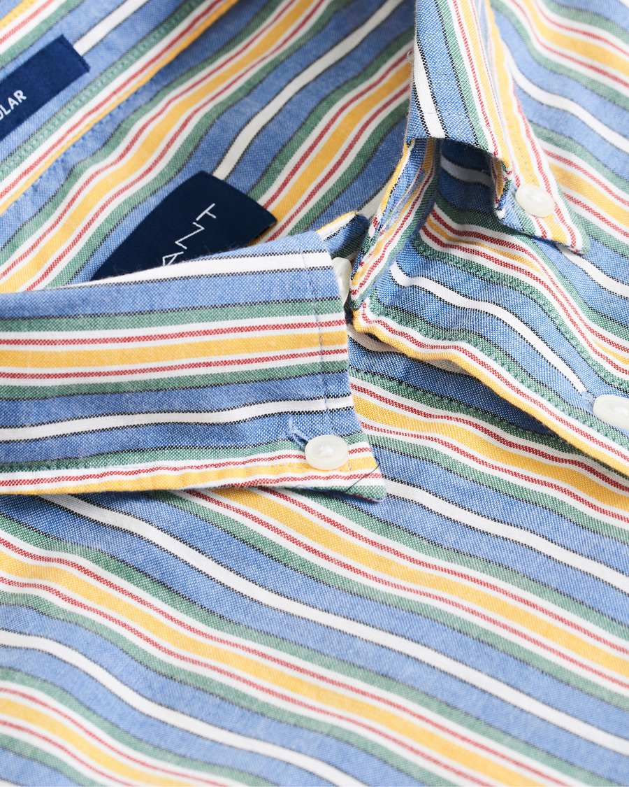 Herr | Skjortor | GANT | Windblown Oxford Stripe Shirt Bright Cobolt