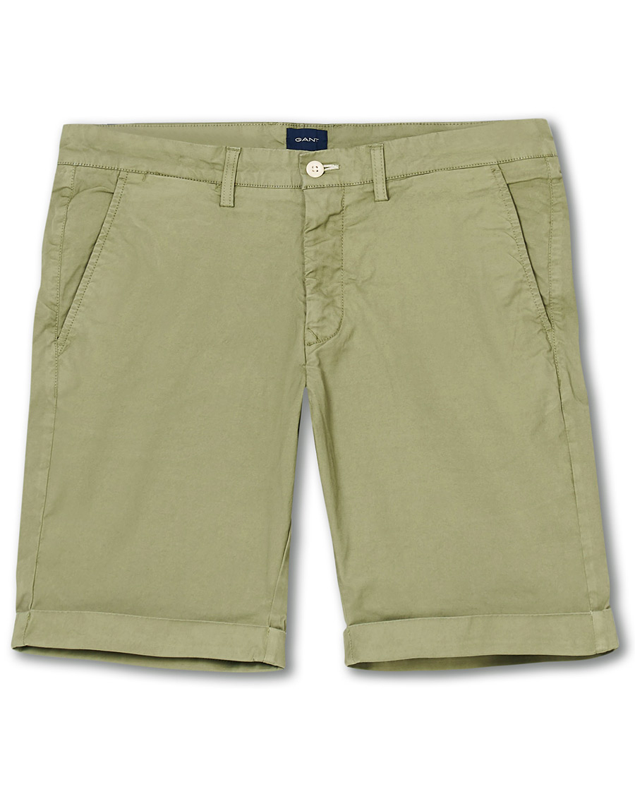 Herr | Shorts | GANT | Regular Sunbleached Shorts Oil Green