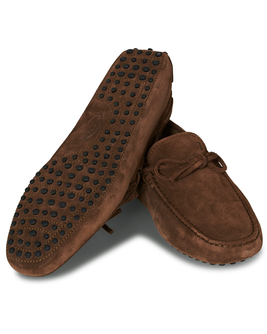 Herr | Tod's Laccetto Gommino Carshoe Light Brown Suede | Tod's | Laccetto Gommino Carshoe Light Brown Suede