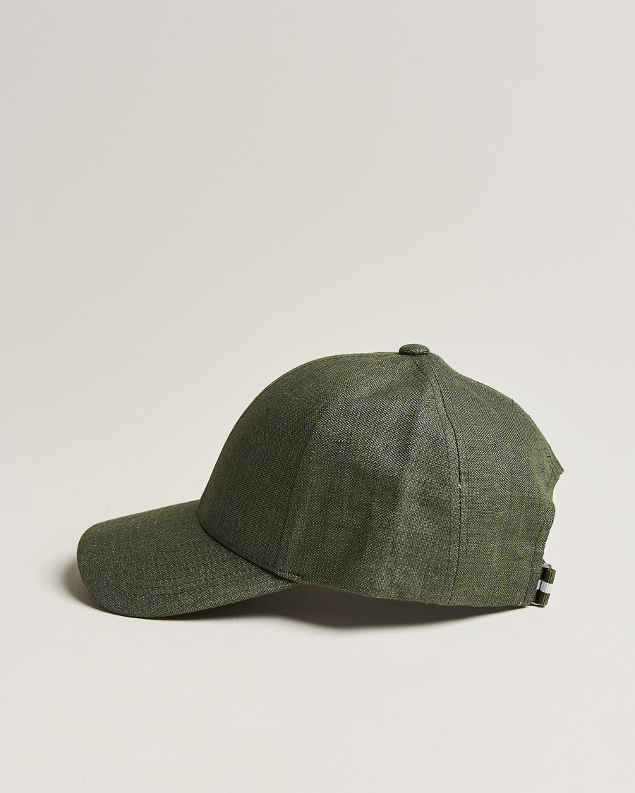 Herr | Hattar & kepsar | Varsity Headwear | Linen Baseball Cap French Olive