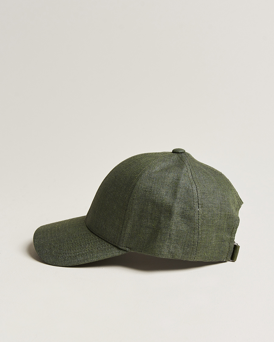 Herr | New Nordics | Varsity Headwear | Linen Baseball Cap French Olive