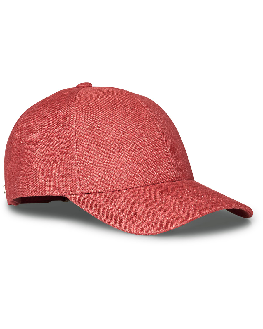 Herr | Varsity Headwear Linen Baseball Cap Amaranth Red | Varsity Headwear | Linen Baseball Cap Amaranth Red