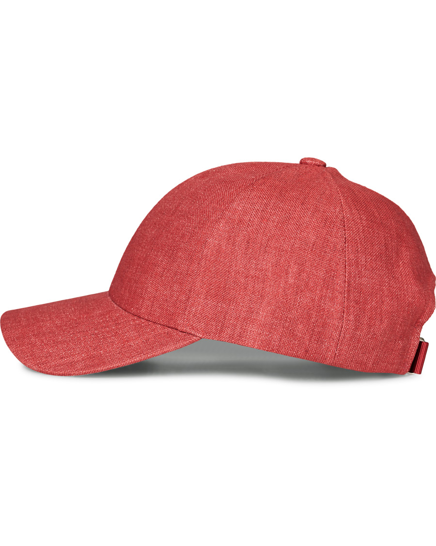 Herr | Varsity Headwear Linen Baseball Cap Amaranth Red | Varsity Headwear | Linen Baseball Cap Amaranth Red