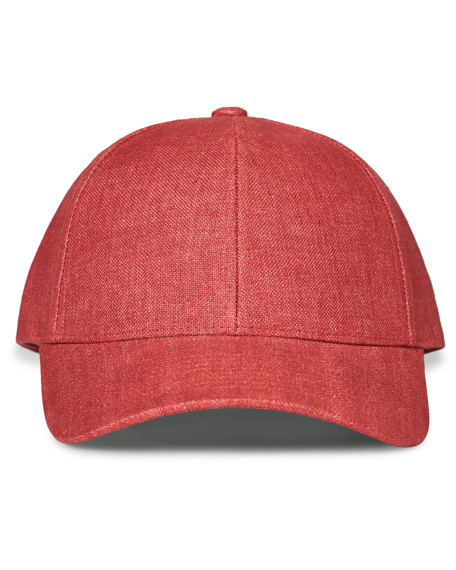 Herr | Varsity Headwear Linen Baseball Cap Amaranth Red | Varsity Headwear | Linen Baseball Cap Amaranth Red