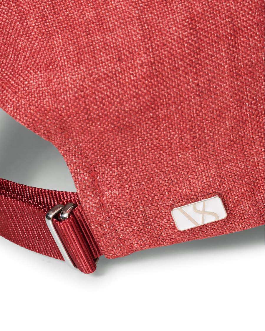 Herr | Varsity Headwear Linen Baseball Cap Amaranth Red | Varsity Headwear | Linen Baseball Cap Amaranth Red