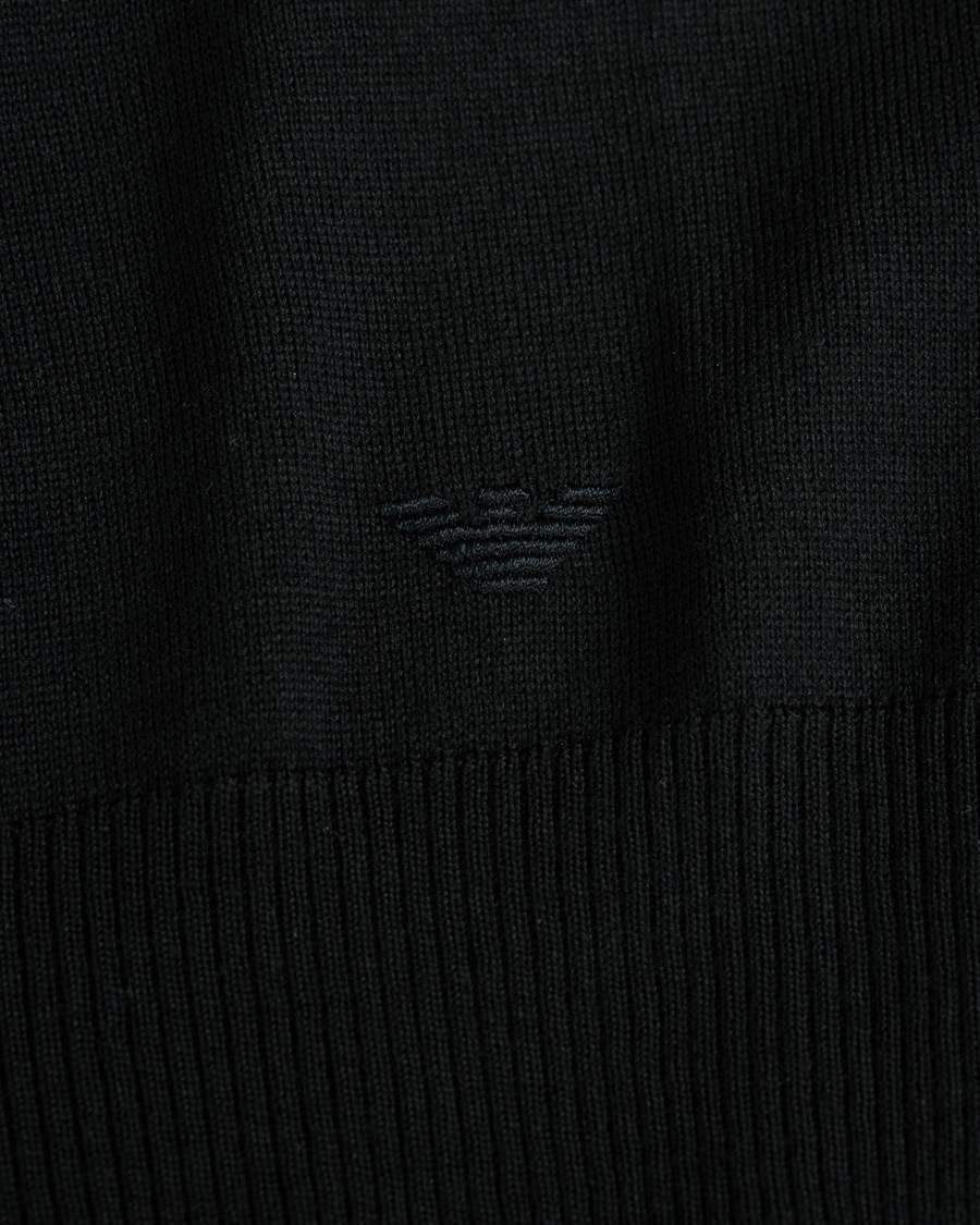 Herr | Tröjor | Emporio Armani | Knitted Long Sleeve Polo Black