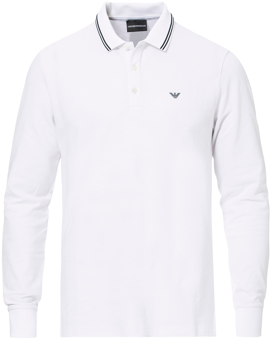 Herr | Tröjor | Emporio Armani | Long Sleeve Polo White