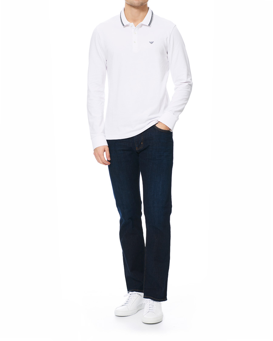 Herr | Tröjor | Emporio Armani | Long Sleeve Polo White