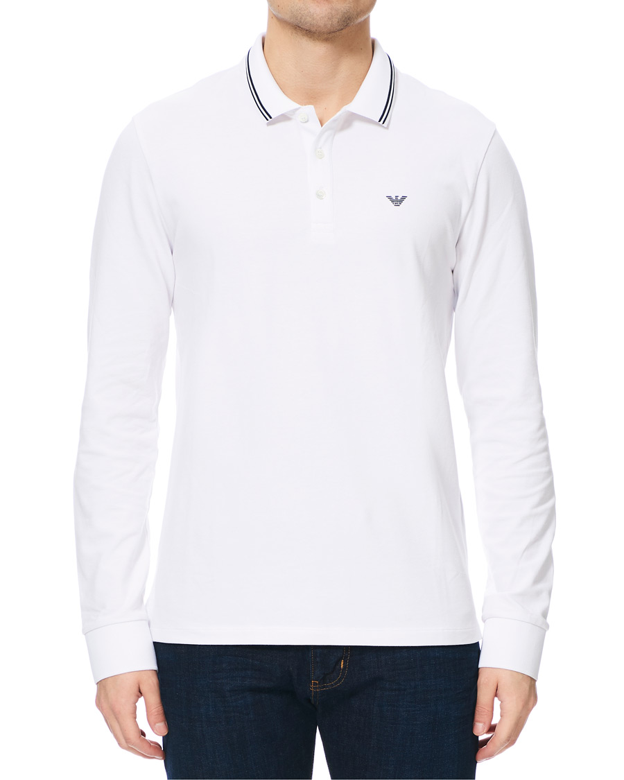 Herr | Tröjor | Emporio Armani | Long Sleeve Polo White