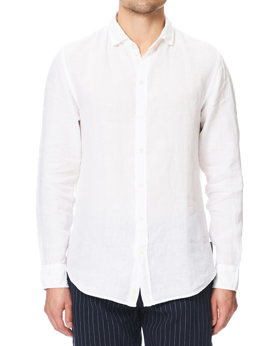 Herr | Skjortor | Emporio Armani | Linen Shirt White