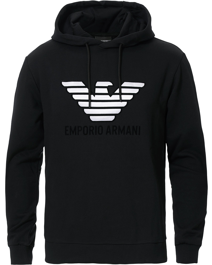 Herr | Tröjor | Emporio Armani | Eagle Hoodie Black