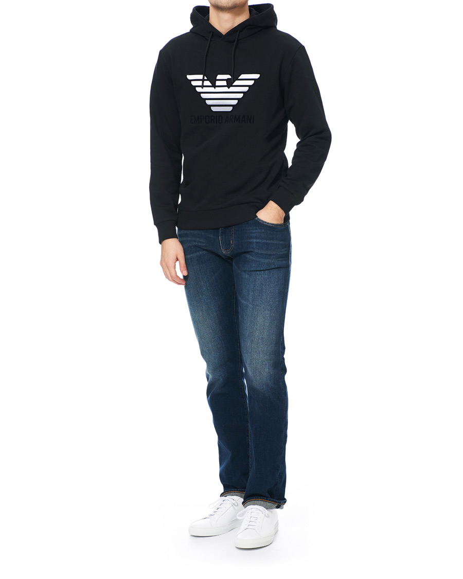 Herr | Tröjor | Emporio Armani | Eagle Hoodie Black