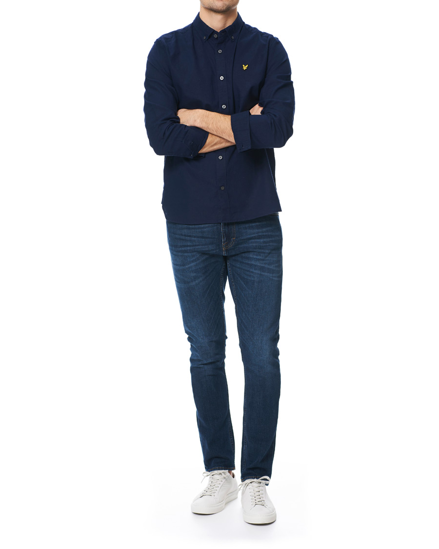 Herr | Skjortor | Lyle & Scott | Linen/Cotton Shirt Navy